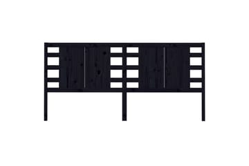Sängynpääty musta 126x4x100 cm täysi mänty - Musta - Huonekalut - Sänky - Sängyn lisävarusteet & sängynpäädyt - Sängynpääty