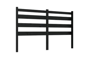 Sängynpääty musta 126x4x100 cm täysi mänty - Musta - Huonekalut - Sänky - Sängyn lisävarusteet & sängynpäädyt - Sängynpääty