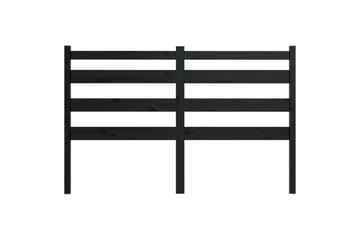Sängynpääty musta 126x4x100 cm täysi mänty - Musta - Huonekalut - Sänky - Sängyn lisävarusteet & sängynpäädyt - Sängynpääty
