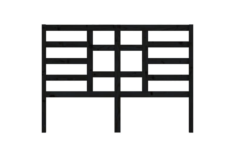 Sängynpääty musta 126x4x104 cm täysi mänty - Musta - Huonekalut - Sänky - Sängyn lisävarusteet & sängynpäädyt - Sängynpääty