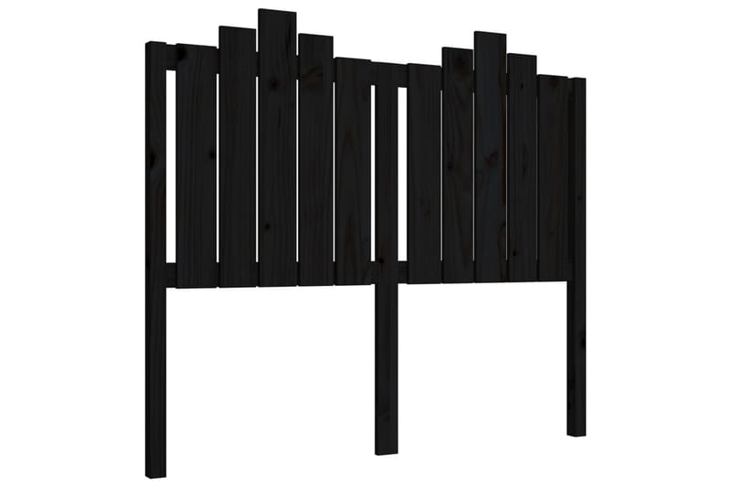 Sängynpääty musta 126x4x110 cm täysi mänty - Musta - Huonekalut - Sänky - Sängyn lisävarusteet & sängynpäädyt - Sängynpääty