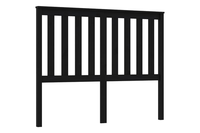 Sängynpääty musta 126x6x101 cm täysi mänty - Musta - Huonekalut - Sänky - Sängyn lisävarusteet & sängynpäädyt - Sängynpääty