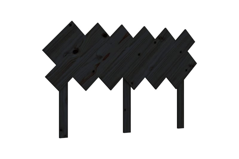 Sängynpääty musta 132x3x81 cm täysi mänty - Musta - Huonekalut - Sänky - Sängyn lisävarusteet & sängynpäädyt - Sängynpääty