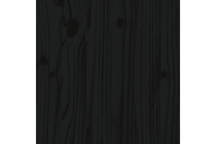 Sängynpääty musta 141x4x100 cm täysi mänty - Musta - Sängynpääty