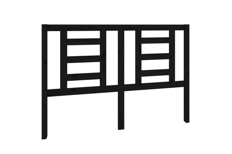 Sängynpääty musta 141x4x100 cm täysi mänty - Musta - Huonekalut - Sänky - Sängyn lisävarusteet & sängynpäädyt - Sängynpääty