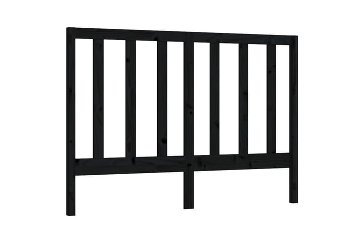 Sängynpääty musta 141x4x100 cm täysi mänty - Musta - Sängynpääty
