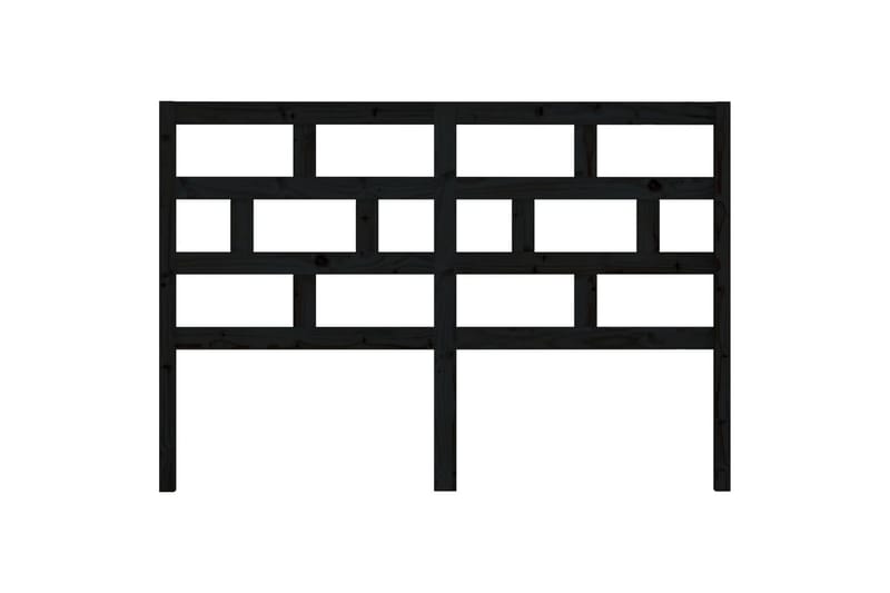 Sängynpääty musta 141x4x100 cm täysi mänty - Musta - Huonekalut - Sänky - Sängyn lisävarusteet & sängynpäädyt - Sängynpääty