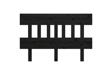 Sängynpääty musta 143,5x3x81 cm täysi mänty - Musta - Huonekalut - Sänky - Sängyn lisävarusteet & sängynpäädyt - Sängynpääty