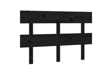 Sängynpääty musta 144x3x81 cm täysi mänty - Musta - Huonekalut - Sänky - Sängyn lisävarusteet & sängynpäädyt - Sängynpääty