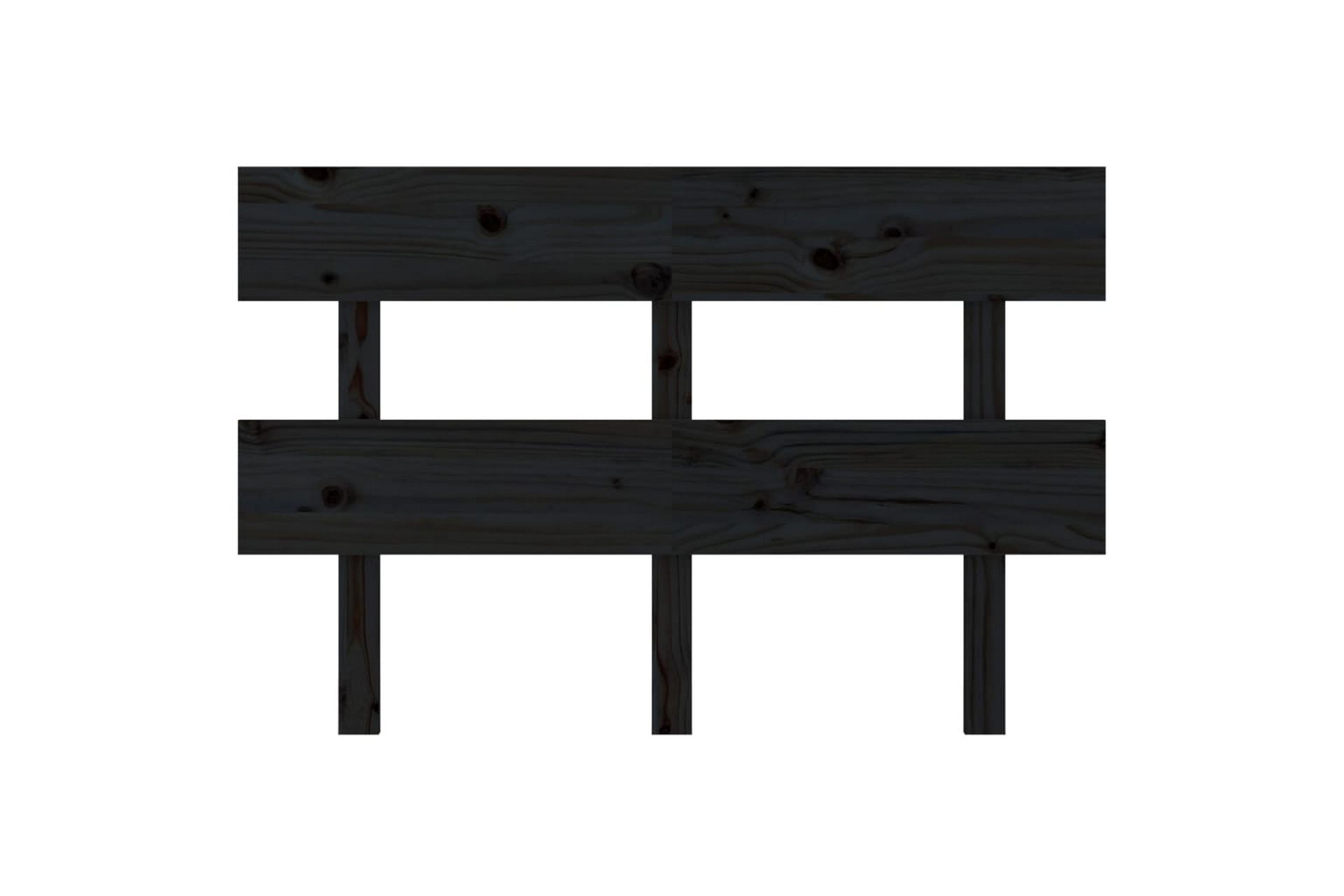 Sängynpääty musta 144x3x81 cm täysi mänty - Musta - Huonekalut - Sänky - Sängyn lisävarusteet & sängynpäädyt - Sängynpääty
