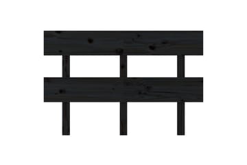 Sängynpääty musta 144x3x81 cm täysi mänty - Musta - Huonekalut - Sänky - Sängyn lisävarusteet & sängynpäädyt - Sängynpääty
