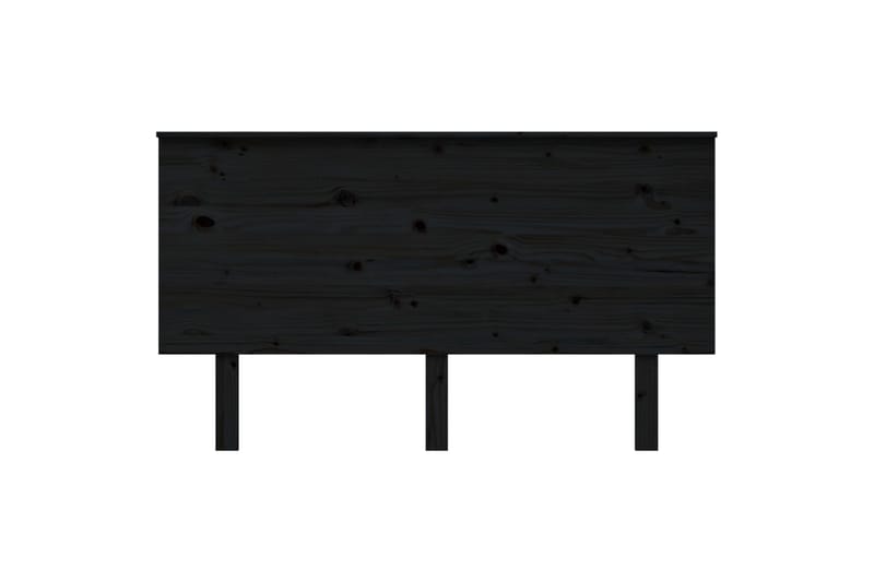 Sängynpääty musta 144x6x82,5 cm täysi mänty - Musta - Huonekalut - Sänky - Sängyn lisävarusteet & sängynpäädyt - Sängynpääty