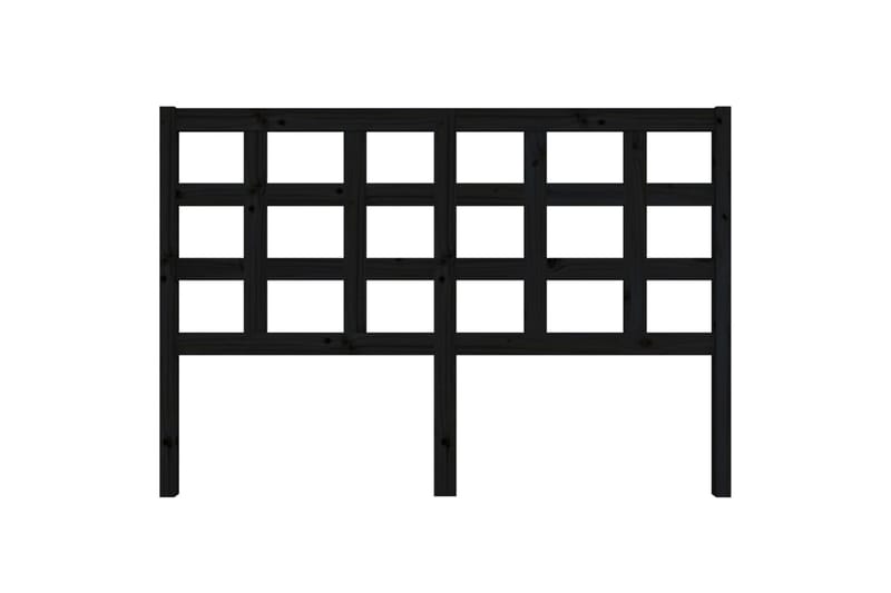 Sängynpääty musta 145,5x4x100 cm täysi mänty - Musta - Huonekalut - Sänky - Sängyn lisävarusteet & sängynpäädyt - Sängynpääty