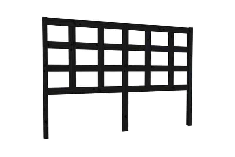 Sängynpääty musta 145,5x4x100 cm täysi mänty - Musta - Huonekalut - Sänky - Sängyn lisävarusteet & sängynpäädyt - Sängynpääty