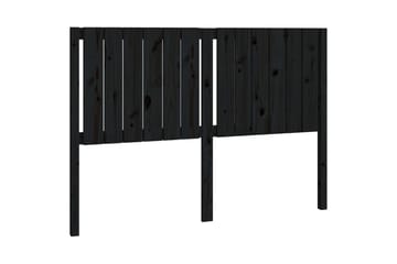 Sängynpääty musta 145,5x4x100 cm täysi mänty - Musta - Huonekalut - Sänky - Sängyn lisävarusteet & sängynpäädyt - Sängynpääty