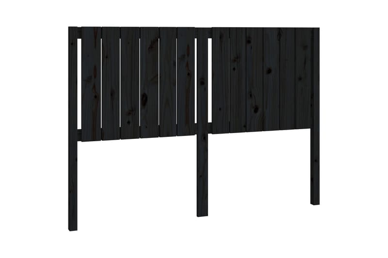 Sängynpääty musta 145,5x4x100 cm täysi mänty - Musta - Huonekalut - Sänky - Sängyn lisävarusteet & sängynpäädyt - Sängynpääty