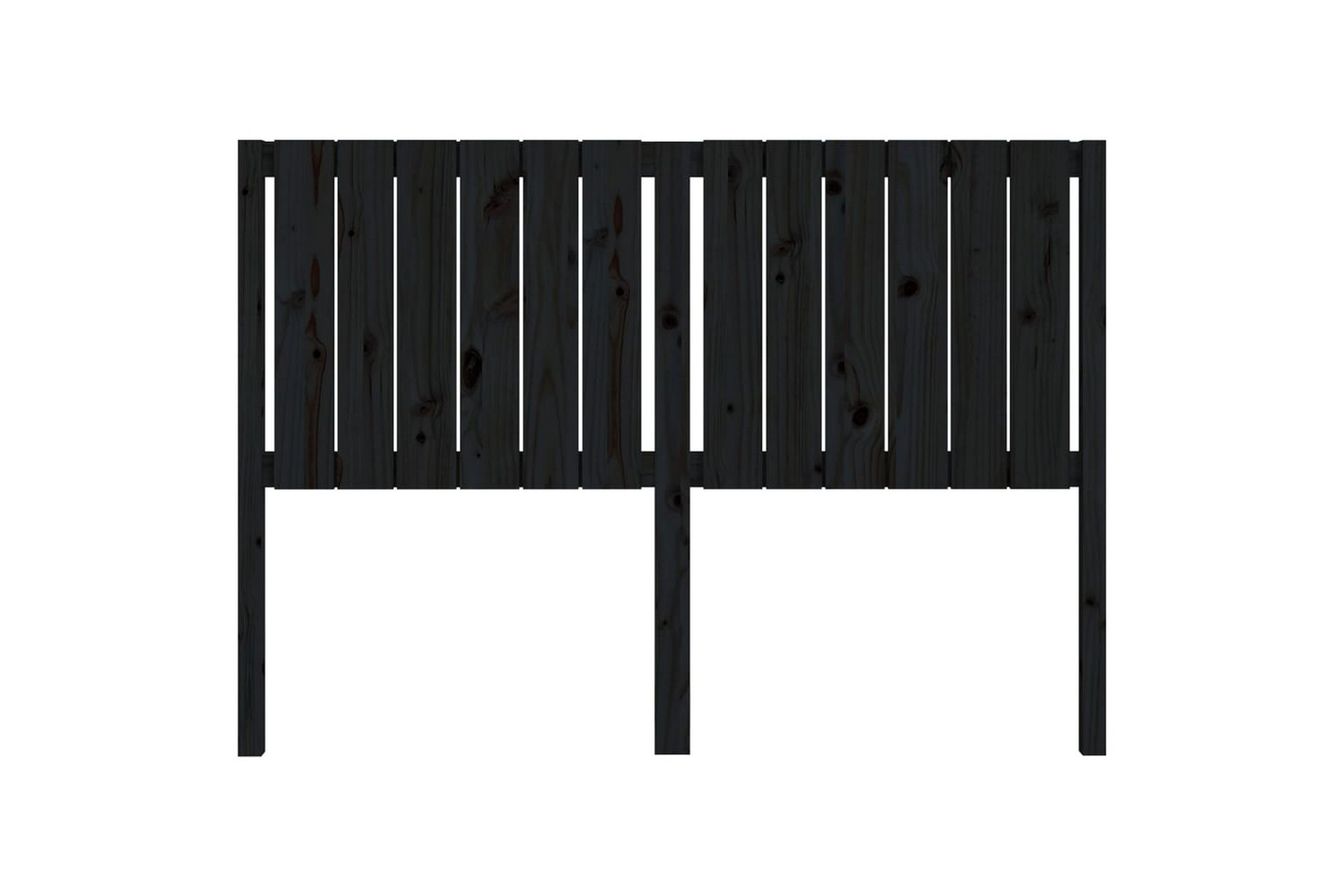 Sängynpääty musta 145,5x4x100 cm täysi mänty - Musta - Huonekalut - Sänky - Sängyn lisävarusteet & sängynpäädyt - Sängynpääty