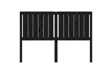 Sängynpääty musta 145,5x4x100 cm täysi mänty - Musta - Huonekalut - Sänky - Sängyn lisävarusteet & sängynpäädyt - Sängynpääty