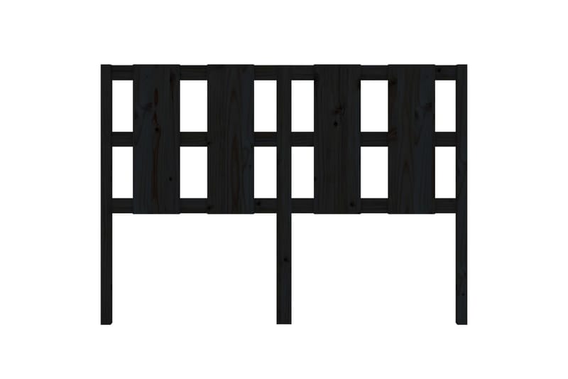 Sängynpääty musta 145,5x4x100 cm täysi mänty - Musta - Huonekalut - Sänky - Sängyn lisävarusteet & sängynpäädyt - Sängynpääty