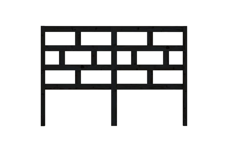 Sängynpääty musta 146x4x100 cm täysi mänty - Musta - Huonekalut - Sänky - Sängyn lisävarusteet & sängynpäädyt - Sängynpääty