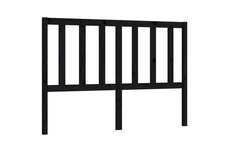 Sängynpääty musta 146x4x100 cm täysi mänty - Musta - Huonekalut - Sänky - Sängyn lisävarusteet & sängynpäädyt - Sängynpääty