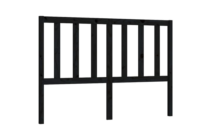 Sängynpääty musta 146x4x100 cm täysi mänty - Musta - Sängynpääty