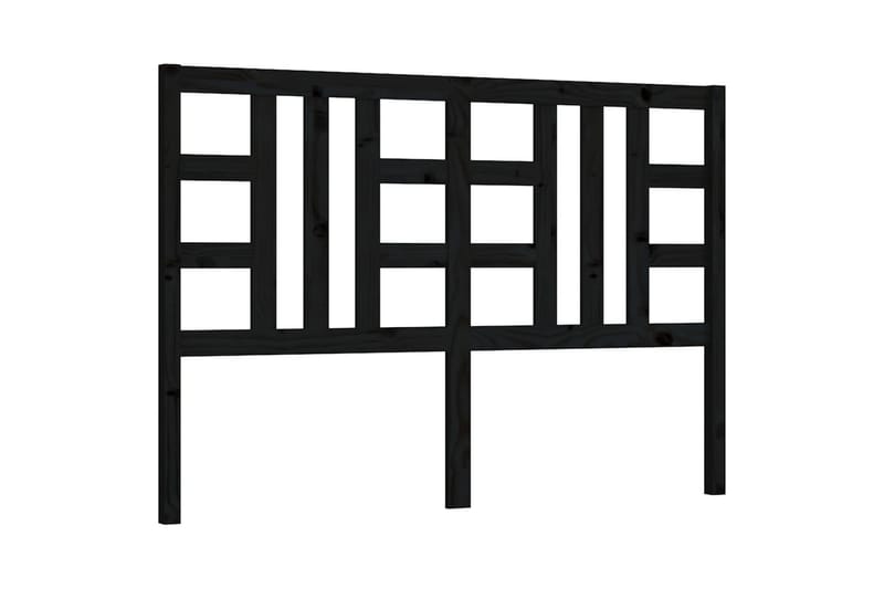 Sängynpääty musta 146x4x100 cm täysi mänty - Musta - Huonekalut - Sänky - Sängyn lisävarusteet & sängynpäädyt - Sängynpääty