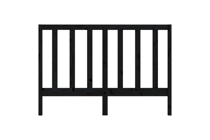Sängynpääty musta 146x4x100 cm täysi mänty - Musta - Huonekalut - Sänky - Sängyn lisävarusteet & sängynpäädyt - Sängynpääty