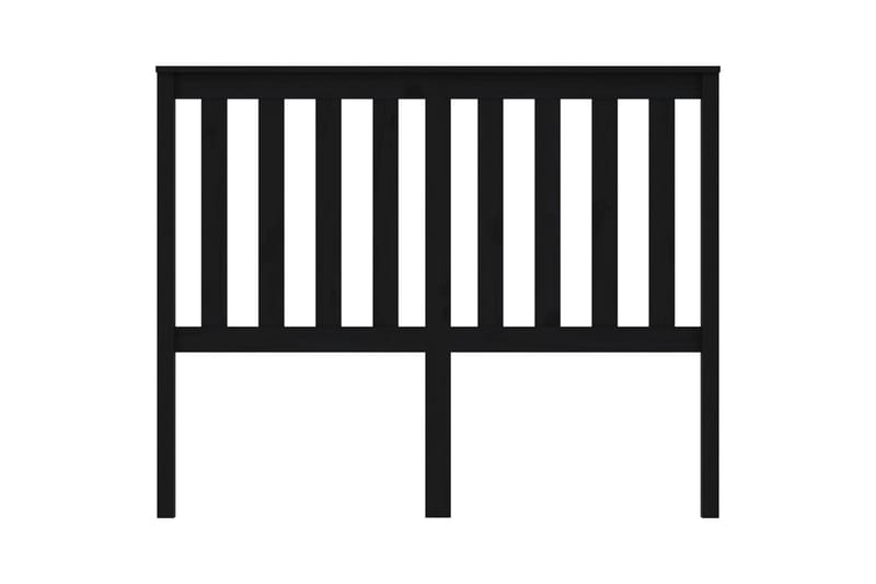 Sängynpääty musta 146x6x101 cm täysi mänty - Musta - Huonekalut - Sänky - Sängyn lisävarusteet & sängynpäädyt - Sängynpääty