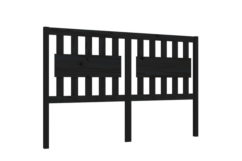 Sängynpääty musta 155,5x4x100 cm täysi mänty - Musta - Huonekalut - Sänky - Sängyn lisävarusteet & sängynpäädyt - Sängynpääty