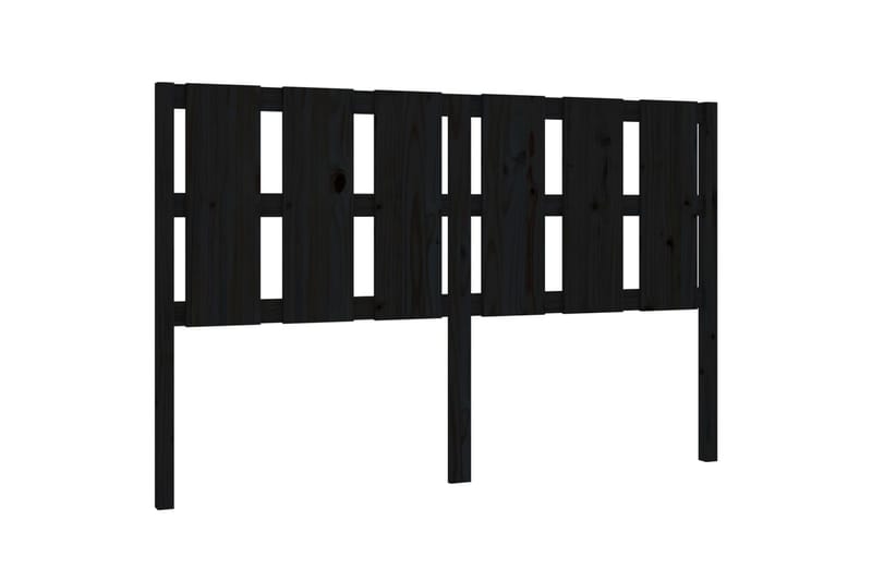 Sängynpääty musta 155,5x4x100 cm täysi mänty - Musta - Huonekalut - Sänky - Sängyn lisävarusteet & sängynpäädyt - Sängynpääty