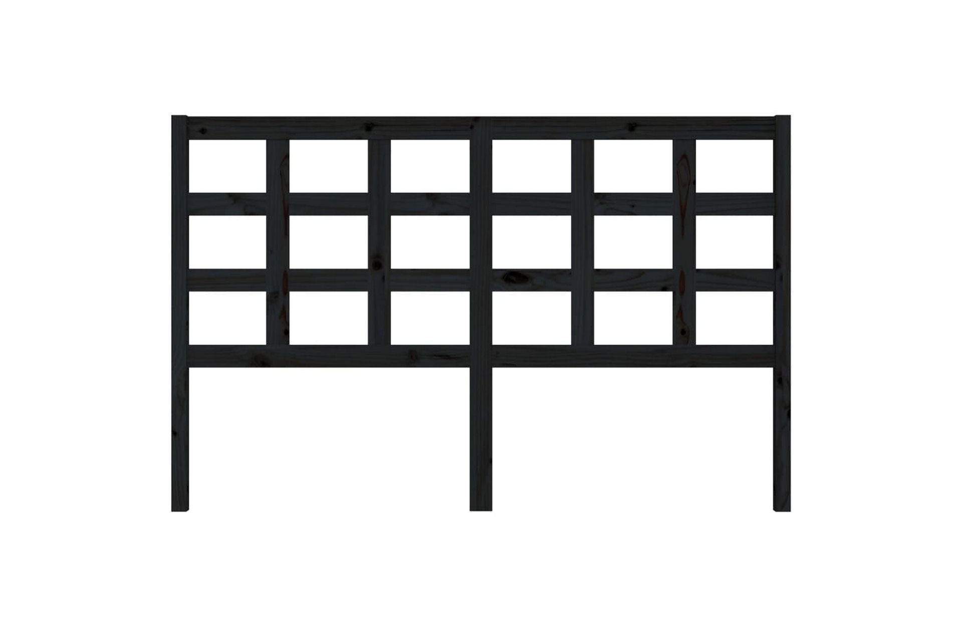 Sängynpääty musta 156x4x100 cm täysi mänty - Musta - Huonekalut - Sänky - Sängyn lisävarusteet & sängynpäädyt - Sängynpääty