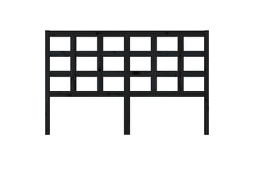 Sängynpääty musta 156x4x100 cm täysi mänty - Musta - Huonekalut - Sänky - Sängyn lisävarusteet & sängynpäädyt - Sängynpääty