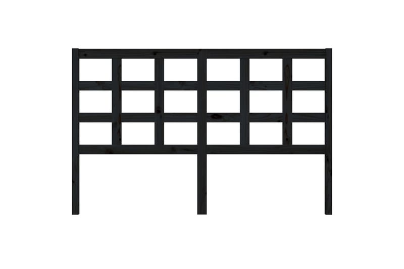 Sängynpääty musta 156x4x100 cm täysi mänty - Musta - Huonekalut - Sänky - Sängyn lisävarusteet & sängynpäädyt - Sängynpääty