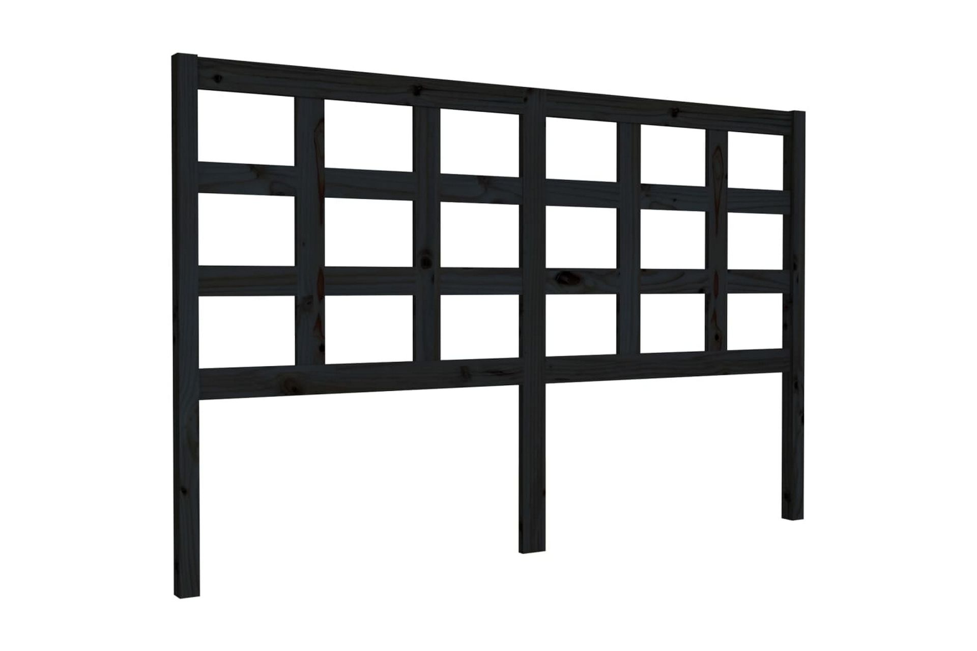 Sängynpääty musta 156x4x100 cm täysi mänty - Musta - Huonekalut - Sänky - Sängyn lisävarusteet & sängynpäädyt - Sängynpääty