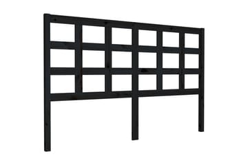 Sängynpääty musta 156x4x100 cm täysi mänty - Musta - Huonekalut - Sänky - Sängyn lisävarusteet & sängynpäädyt - Sängynpääty
