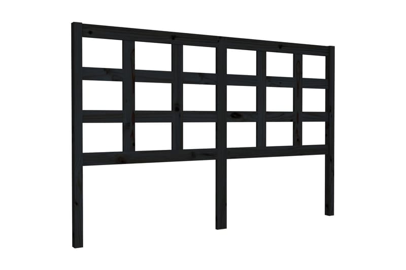 Sängynpääty musta 156x4x100 cm täysi mänty - Musta - Huonekalut - Sänky - Sängyn lisävarusteet & sängynpäädyt - Sängynpääty