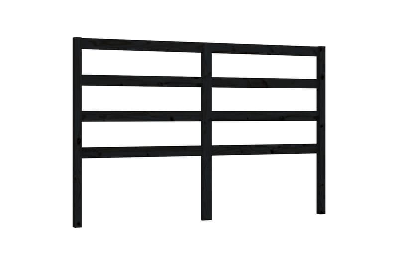 Sängynpääty musta 156x4x100 cm täysi mänty - Musta - Huonekalut - Sänky - Sängyn lisävarusteet & sängynpäädyt - Sängynpääty