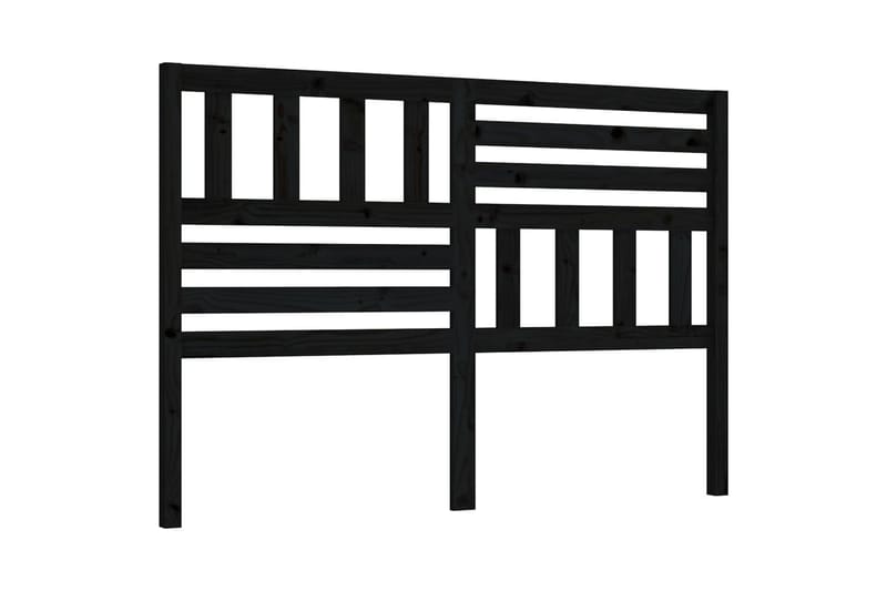 Sängynpääty musta 156x4x100 cm täysi mänty - Musta - Huonekalut - Sänky - Sängyn lisävarusteet & sängynpäädyt - Sängynpääty