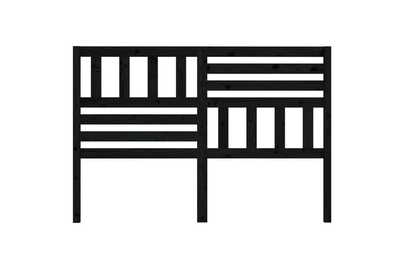 Sängynpääty musta 156x4x100 cm täysi mänty - Musta - Huonekalut - Sänky - Sängyn lisävarusteet & sängynpäädyt - Sängynpääty
