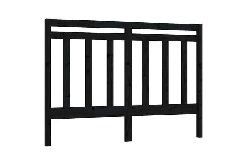 Sängynpääty musta 156x4x100 cm täysi mänty - Musta - Huonekalut - Sänky - Sängyn lisävarusteet & sängynpäädyt - Sängynpääty