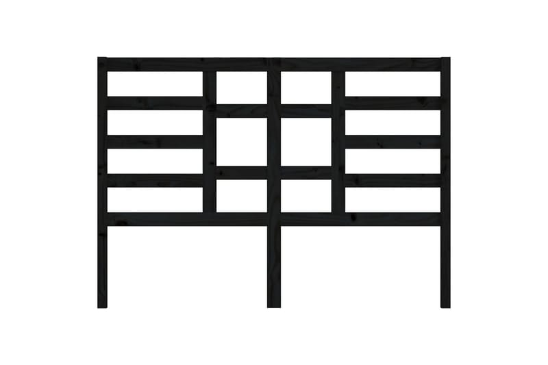 Sängynpääty musta 156x4x104 cm täysi mänty - Musta - Huonekalut - Sänky - Sängyn lisävarusteet & sängynpäädyt - Sängynpääty