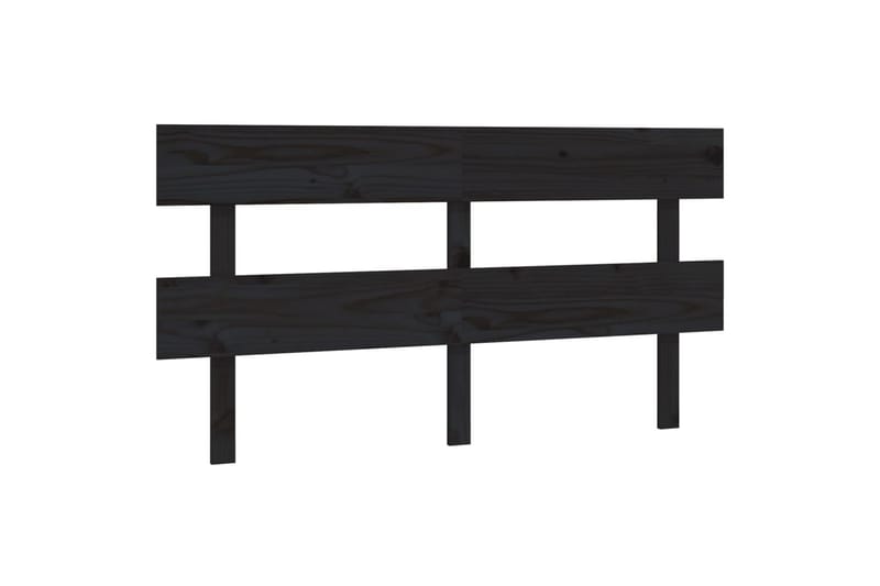 Sängynpääty musta 164x3x81 cm täysi mänty - Musta - Huonekalut - Sänky - Sängyn lisävarusteet & sängynpäädyt - Sängynpääty