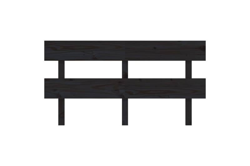 Sängynpääty musta 164x3x81 cm täysi mänty - Musta - Huonekalut - Sänky - Sängyn lisävarusteet & sängynpäädyt - Sängynpääty