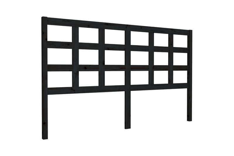 Sängynpääty musta 165,5x4x100 cm täysi mänty - Musta - Huonekalut - Sänky - Sängyn lisävarusteet & sängynpäädyt - Sängynpääty