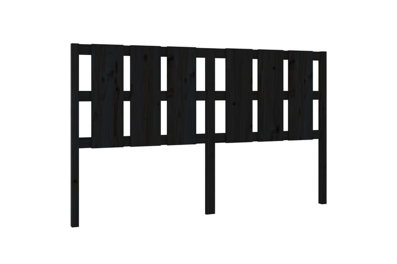 Sängynpääty musta 165,5x4x100 cm täysi mänty - Musta - Huonekalut - Sänky - Sängyn lisävarusteet & sängynpäädyt - Sängynpääty