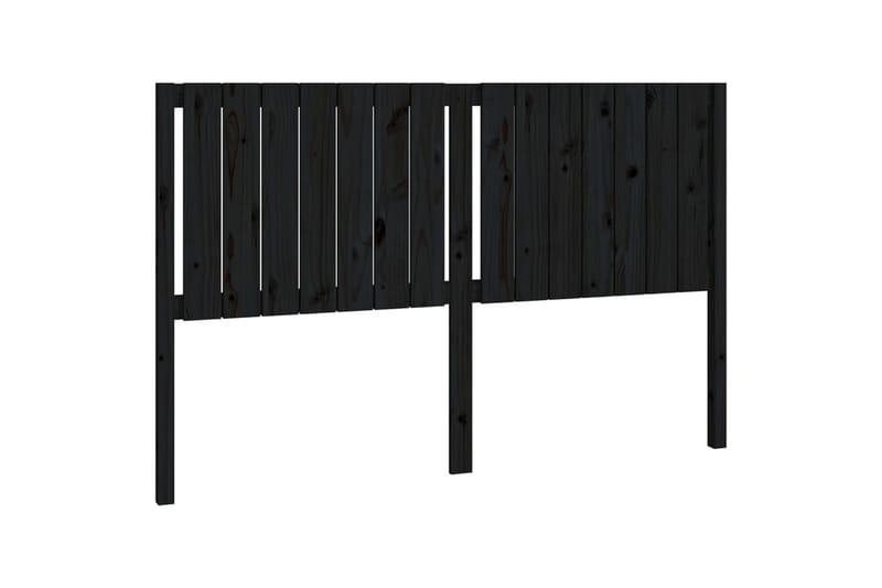 Sängynpääty musta 165,5x4x100 cm täysi mänty - Musta - Huonekalut - Sänky - Sängyn lisävarusteet & sängynpäädyt - Sängynpääty
