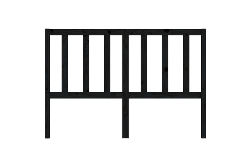Sängynpääty musta 166x4x100 cm täysi mänty - Musta - Huonekalut - Sänky - Sängyn lisävarusteet & sängynpäädyt - Sängynpääty