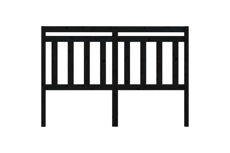 Sängynpääty musta 166x4x100 cm täysi mänty - Musta - Huonekalut - Sänky - Sängyn lisävarusteet & sängynpäädyt - Sängynpääty