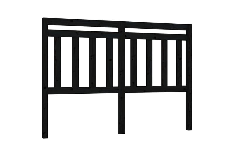 Sängynpääty musta 166x4x100 cm täysi mänty - Musta - Huonekalut - Sänky - Sängyn lisävarusteet & sängynpäädyt - Sängynpääty